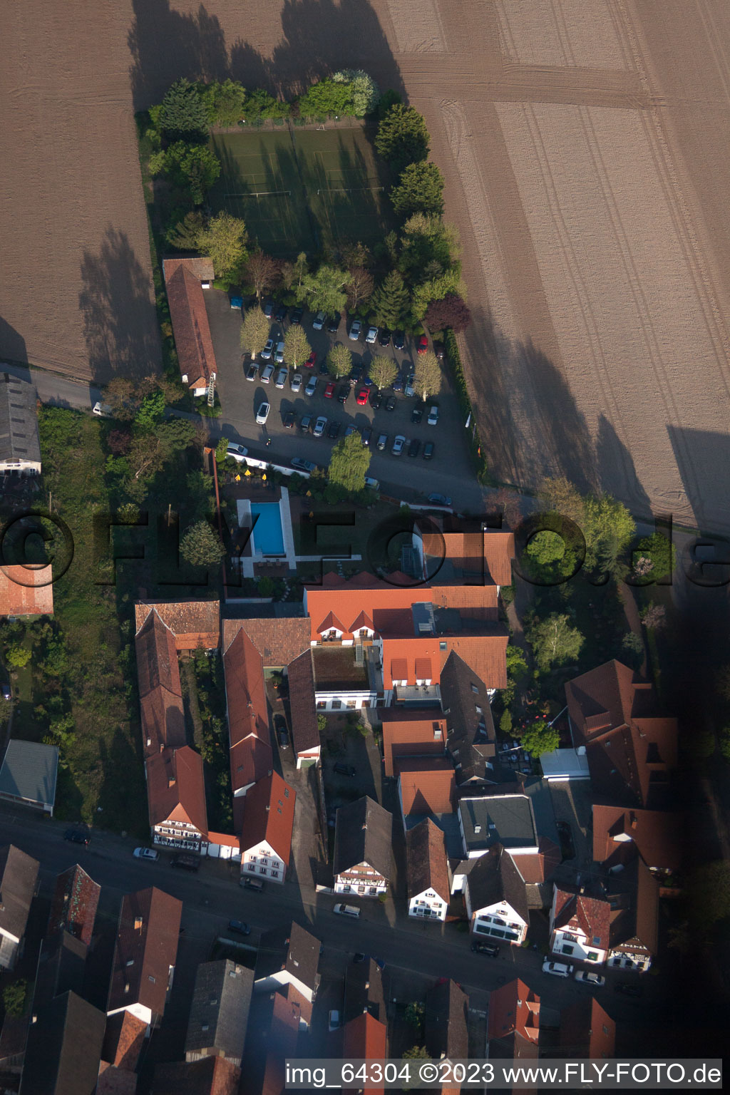 District Hayna in Herxheim bei Landau in the state Rhineland-Palatinate, Germany out of the air