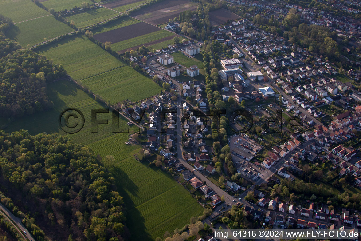 District Herxheim in Herxheim bei Landau/Pfalz in the state Rhineland-Palatinate, Germany out of the air