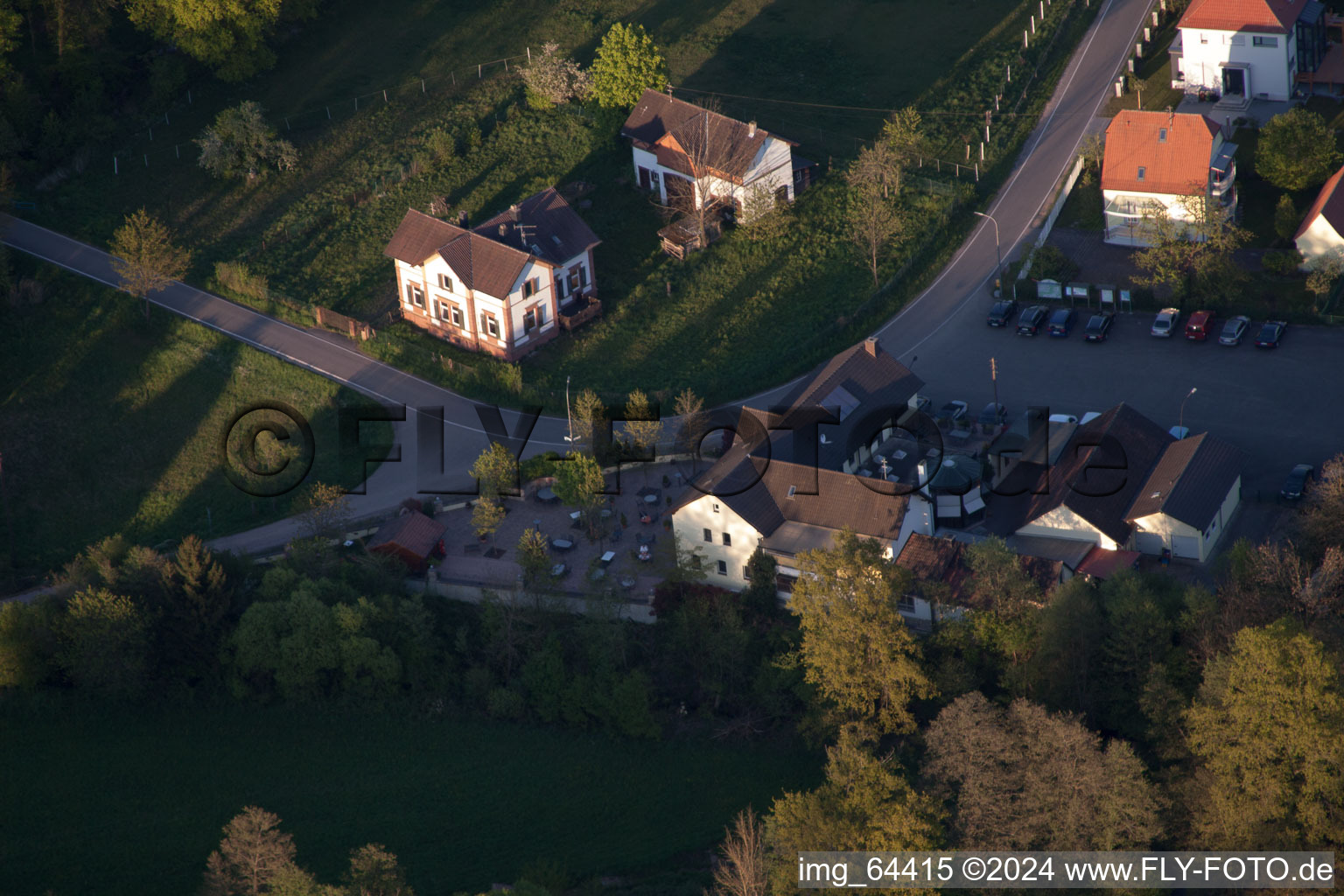 Schleithal in the state Bas-Rhin, France from a drone