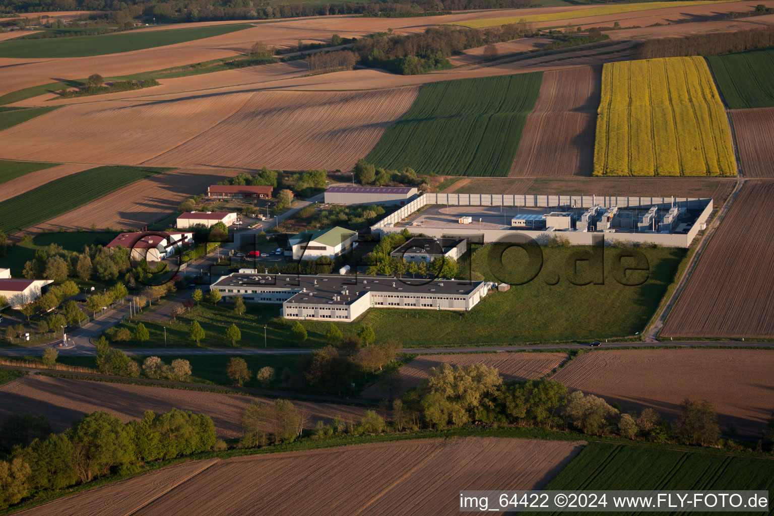 Scheibenhard in the state Bas-Rhin, France out of the air