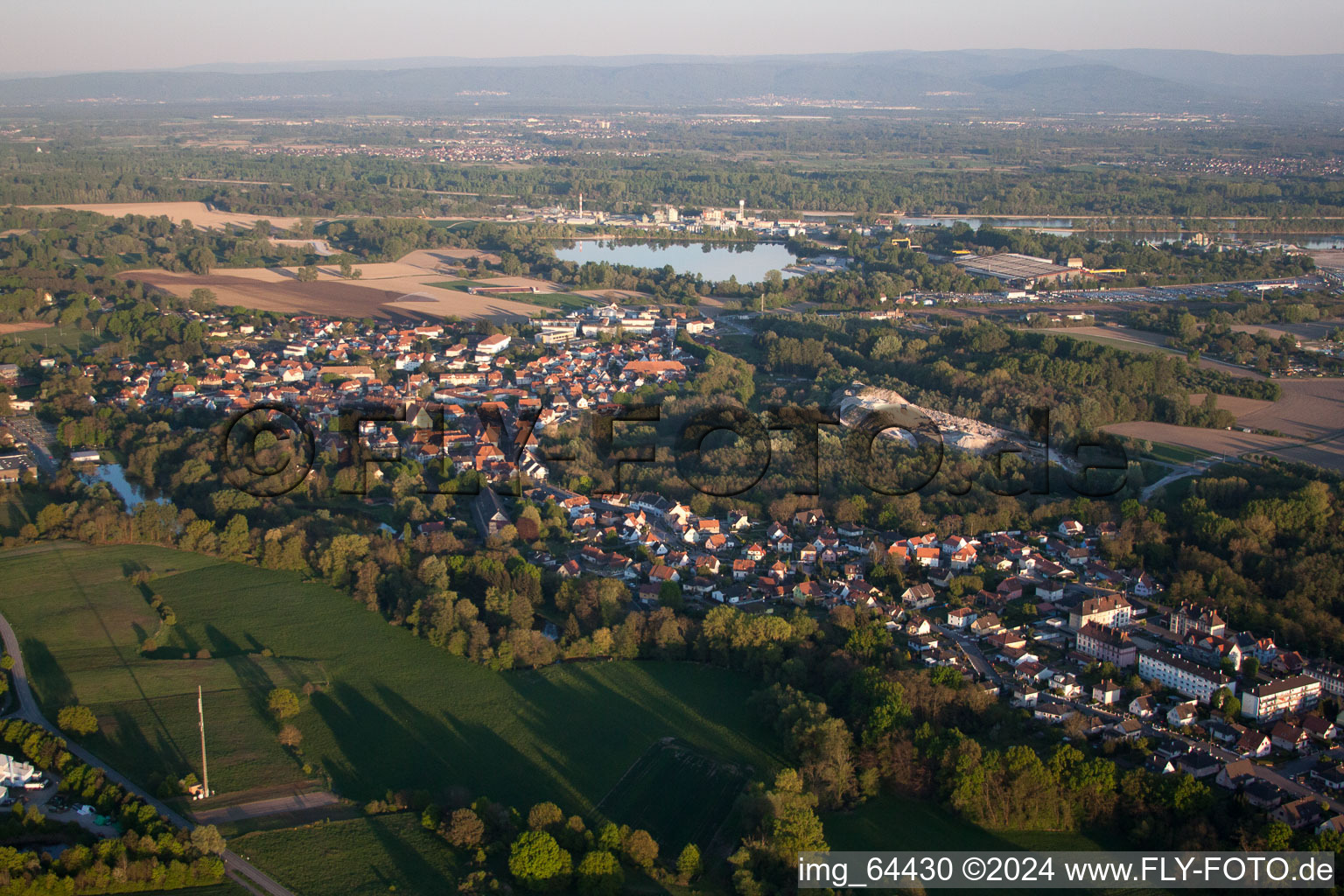 Lauterbourg in the state Bas-Rhin, France out of the air