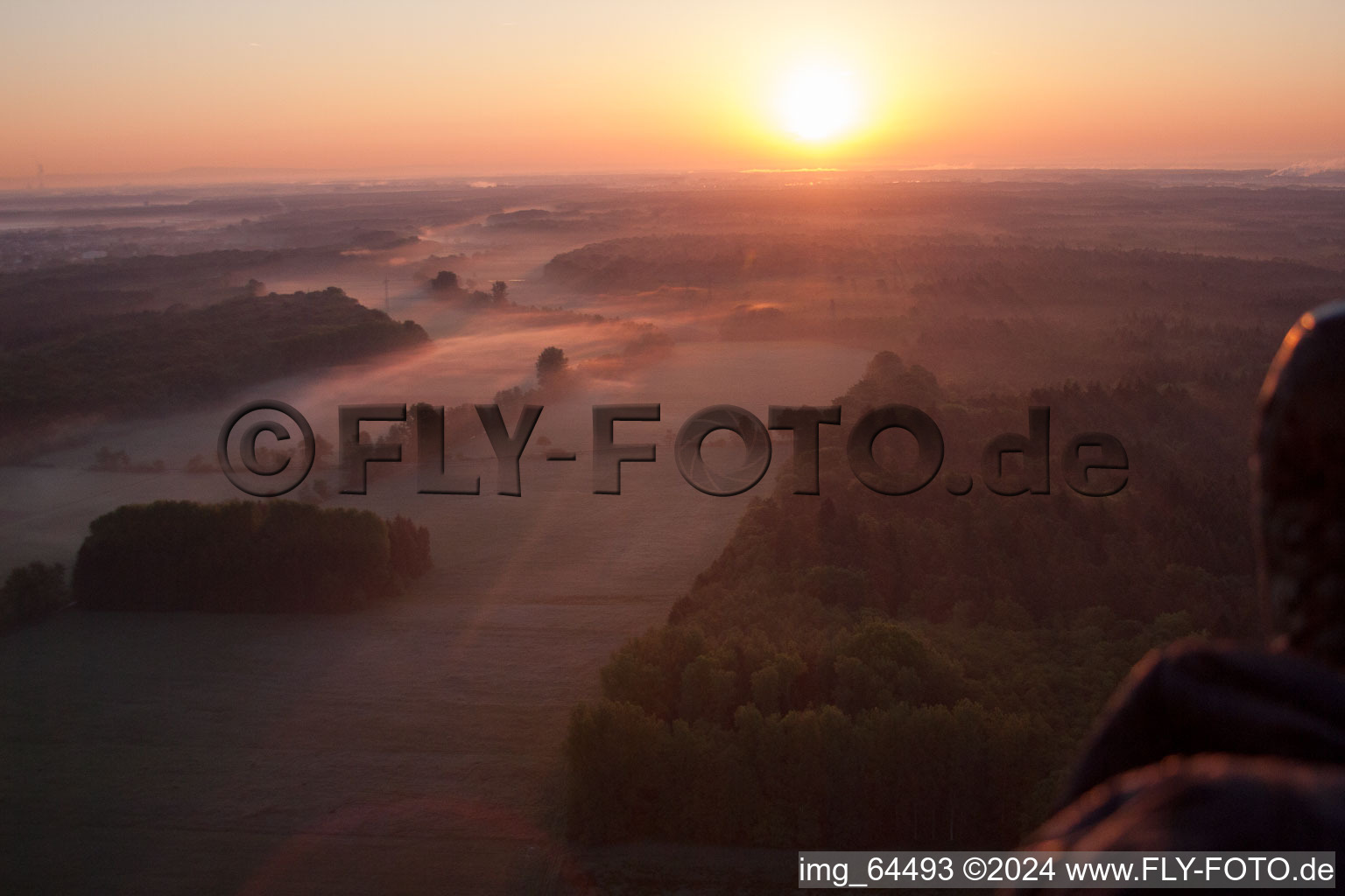 Aerial photograpy of Otterbach Valley in Minfeld in the state Rhineland-Palatinate, Germany