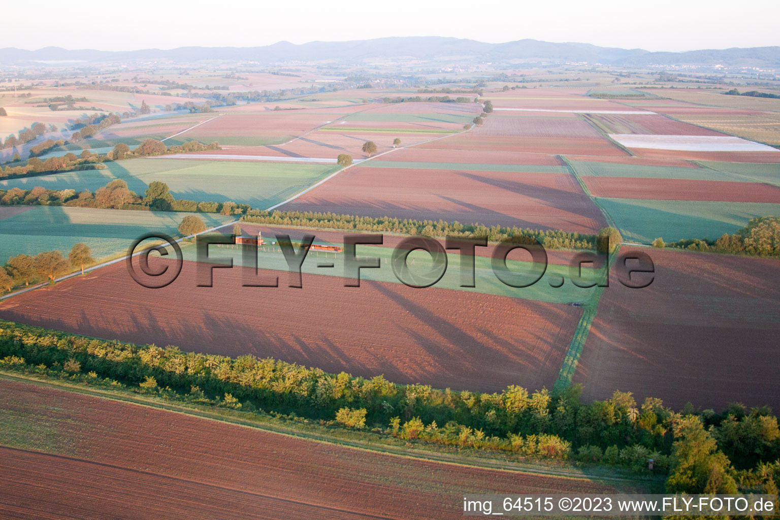 Aerial photograpy of Model airfield in Freckenfeld in the state Rhineland-Palatinate, Germany