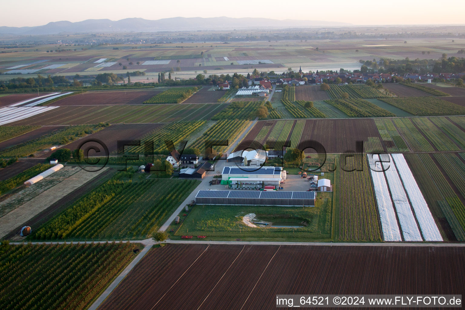 Drone image of Farmer's Garden in Winden in the state Rhineland-Palatinate, Germany