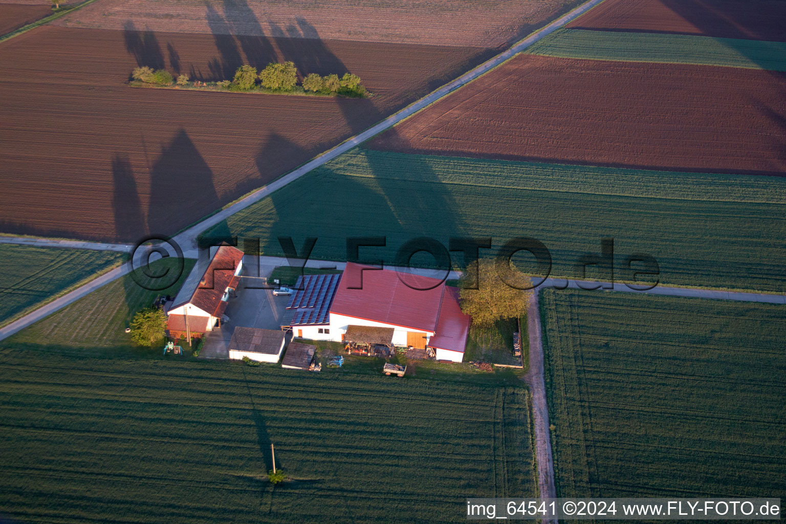 Drone image of Billigheim-Ingenheim in the state Rhineland-Palatinate, Germany