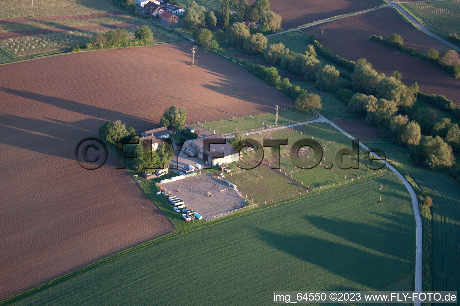 Aerial photograpy of Impflingen in the state Rhineland-Palatinate, Germany