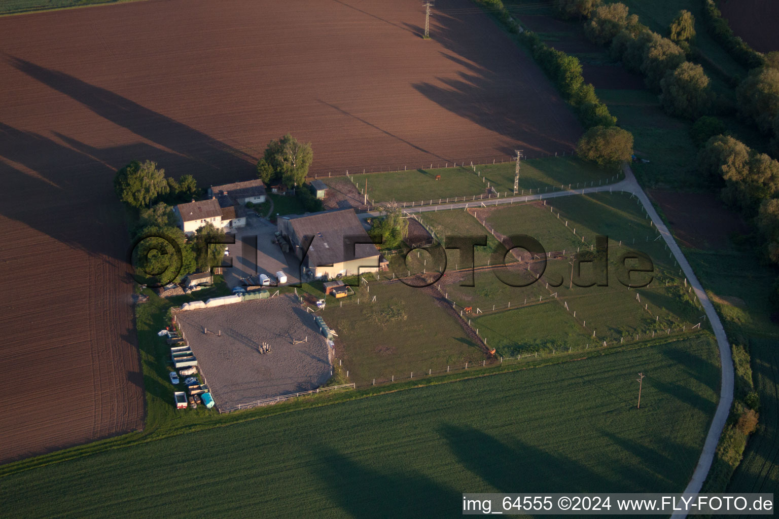 Impflingen in the state Rhineland-Palatinate, Germany seen from above