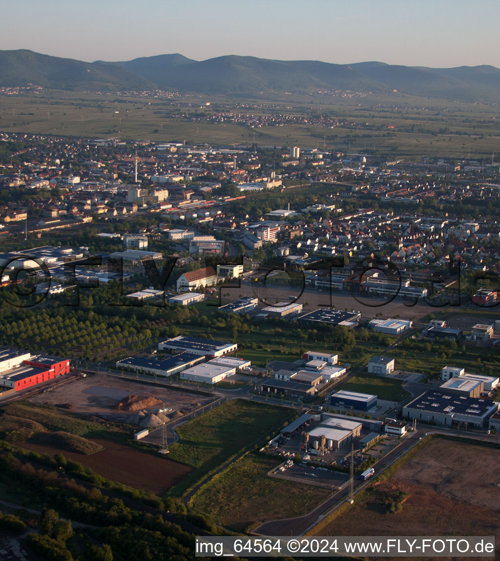 Aerial photograpy of District Queichheim in Landau in der Pfalz in the state Rhineland-Palatinate, Germany