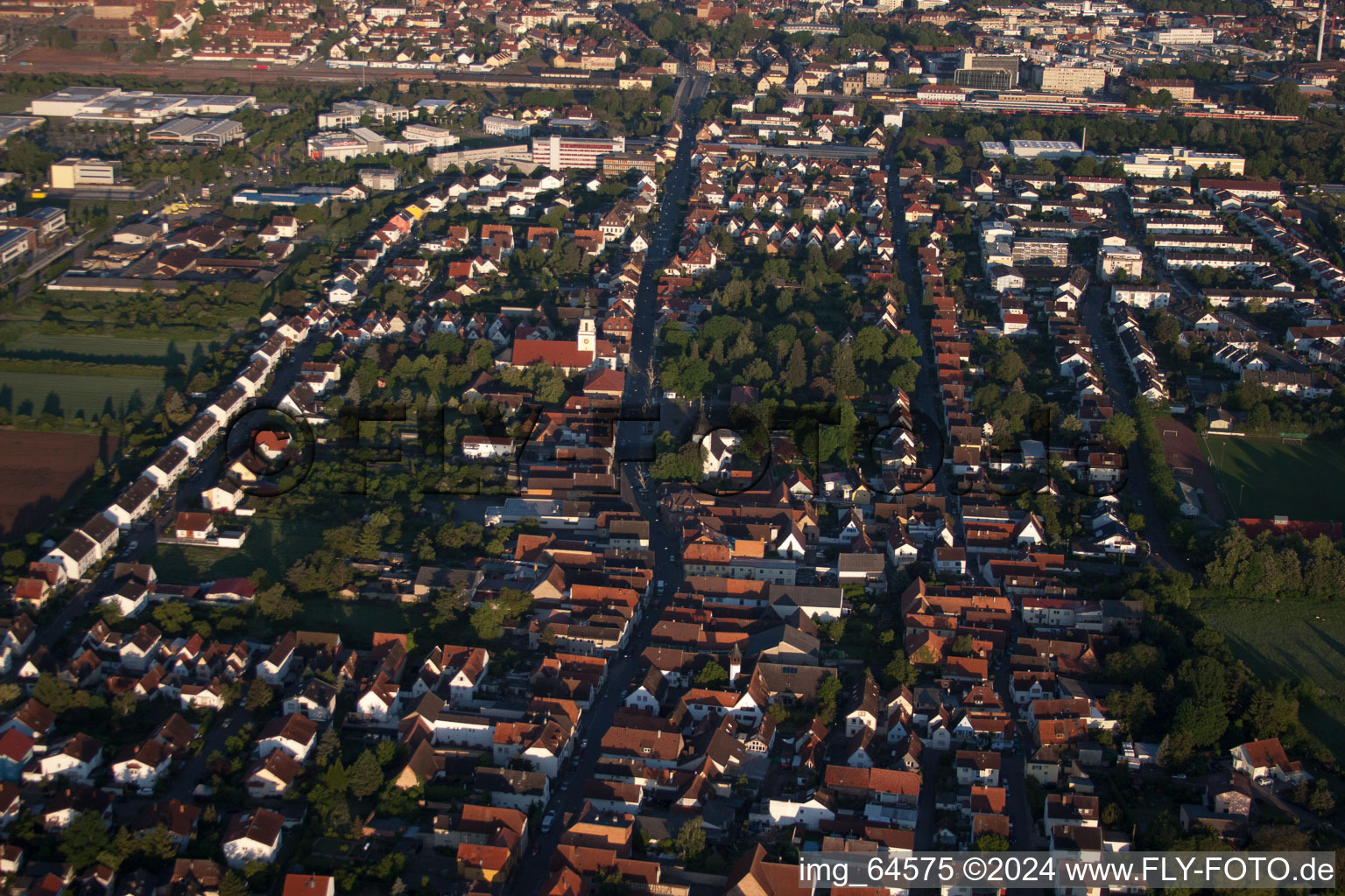 District Queichheim in Landau in der Pfalz in the state Rhineland-Palatinate, Germany out of the air