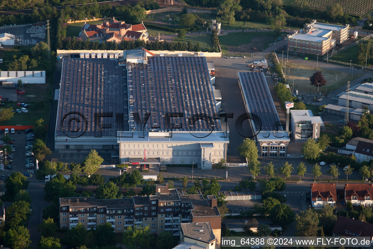 Landau in der Pfalz in the state Rhineland-Palatinate, Germany out of the air