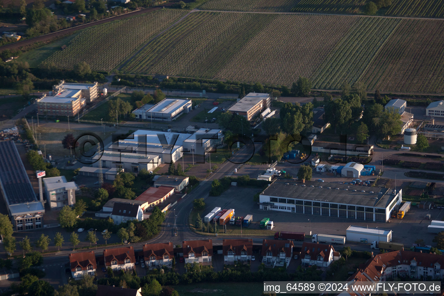 Landau in der Pfalz in the state Rhineland-Palatinate, Germany seen from above