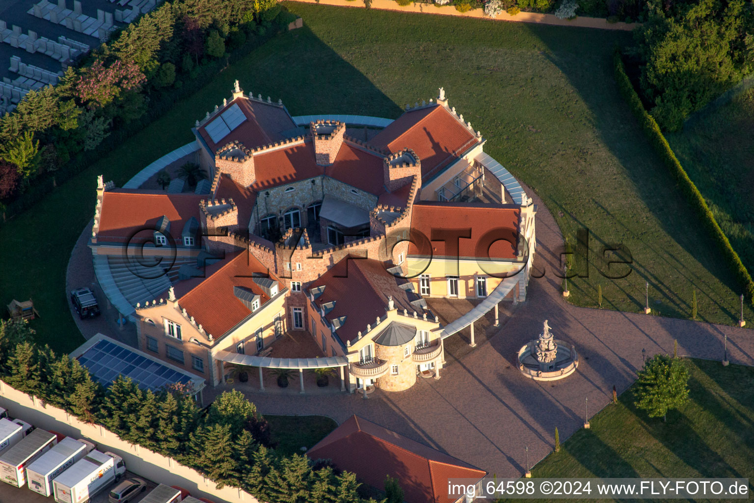 Drone recording of Landau in der Pfalz in the state Rhineland-Palatinate, Germany