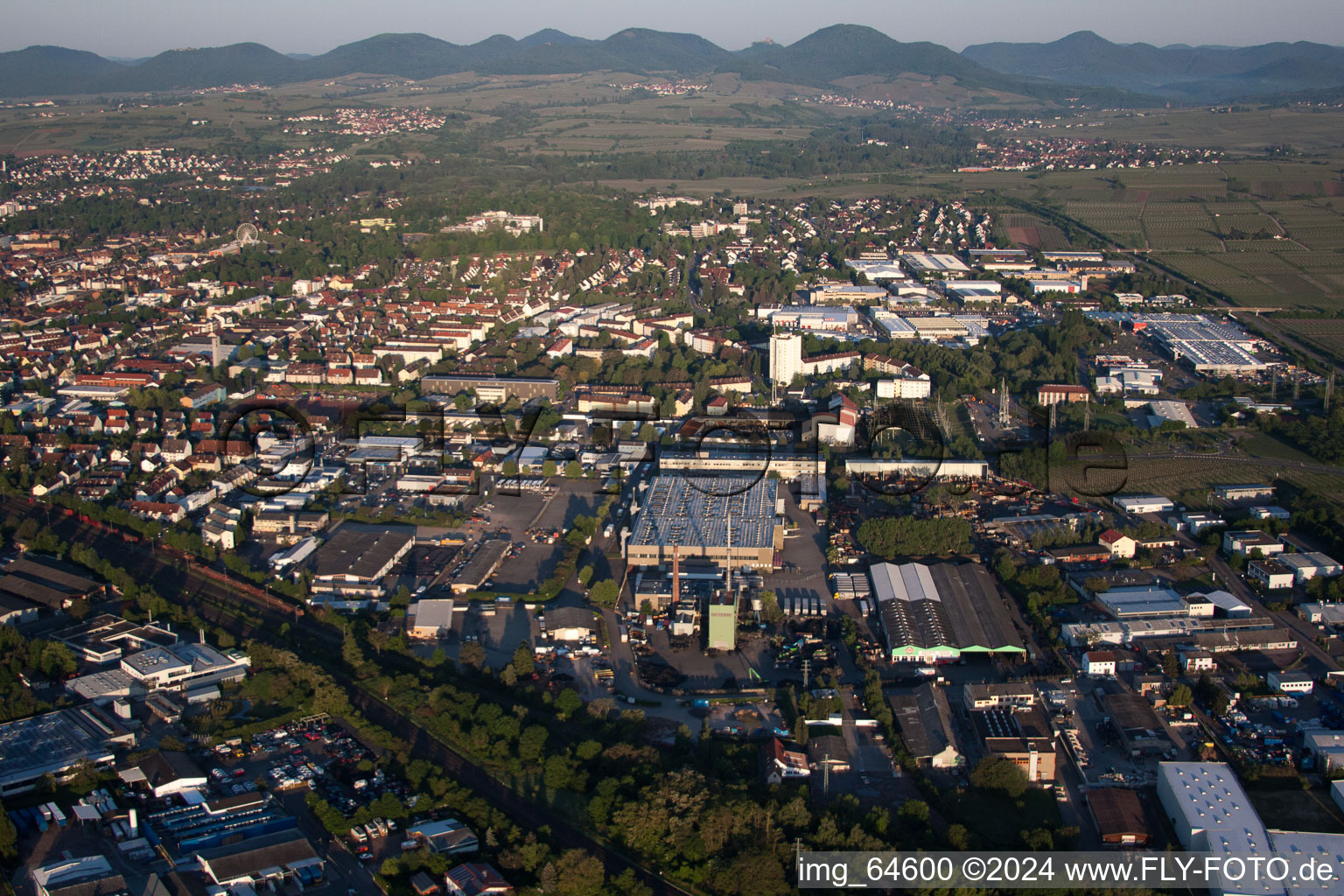 Drone image of Landau in der Pfalz in the state Rhineland-Palatinate, Germany