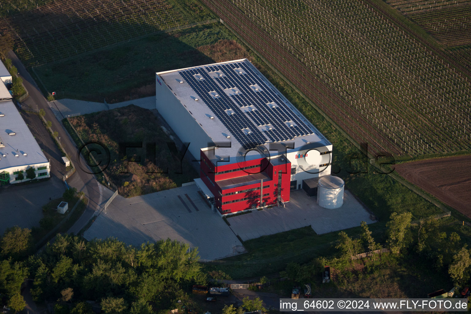 Aerial photograpy of North industrial area in Landau in der Pfalz in the state Rhineland-Palatinate, Germany