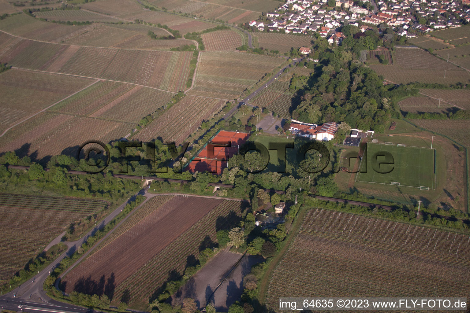 Sports center, tennis community Hildebrandseck THG in the district Königsbach in Neustadt an der Weinstraße in the state Rhineland-Palatinate, Germany