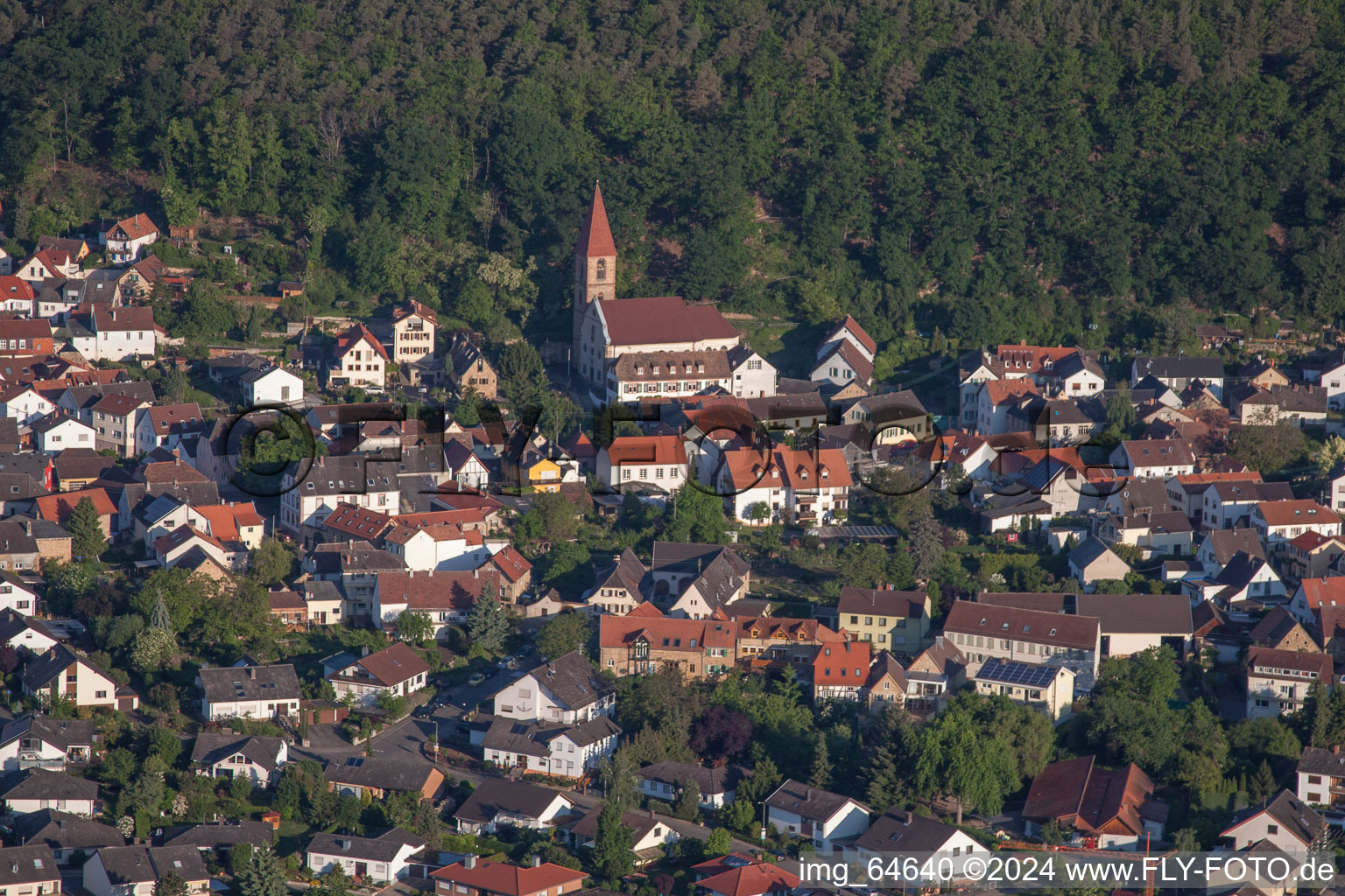 Church building of der CATHOLIC ST.-JOHANNES-CHURCH in the village of in the district Koenigsbach in Neustadt an der Weinstrasse in the state Rhineland-Palatinate, Germany