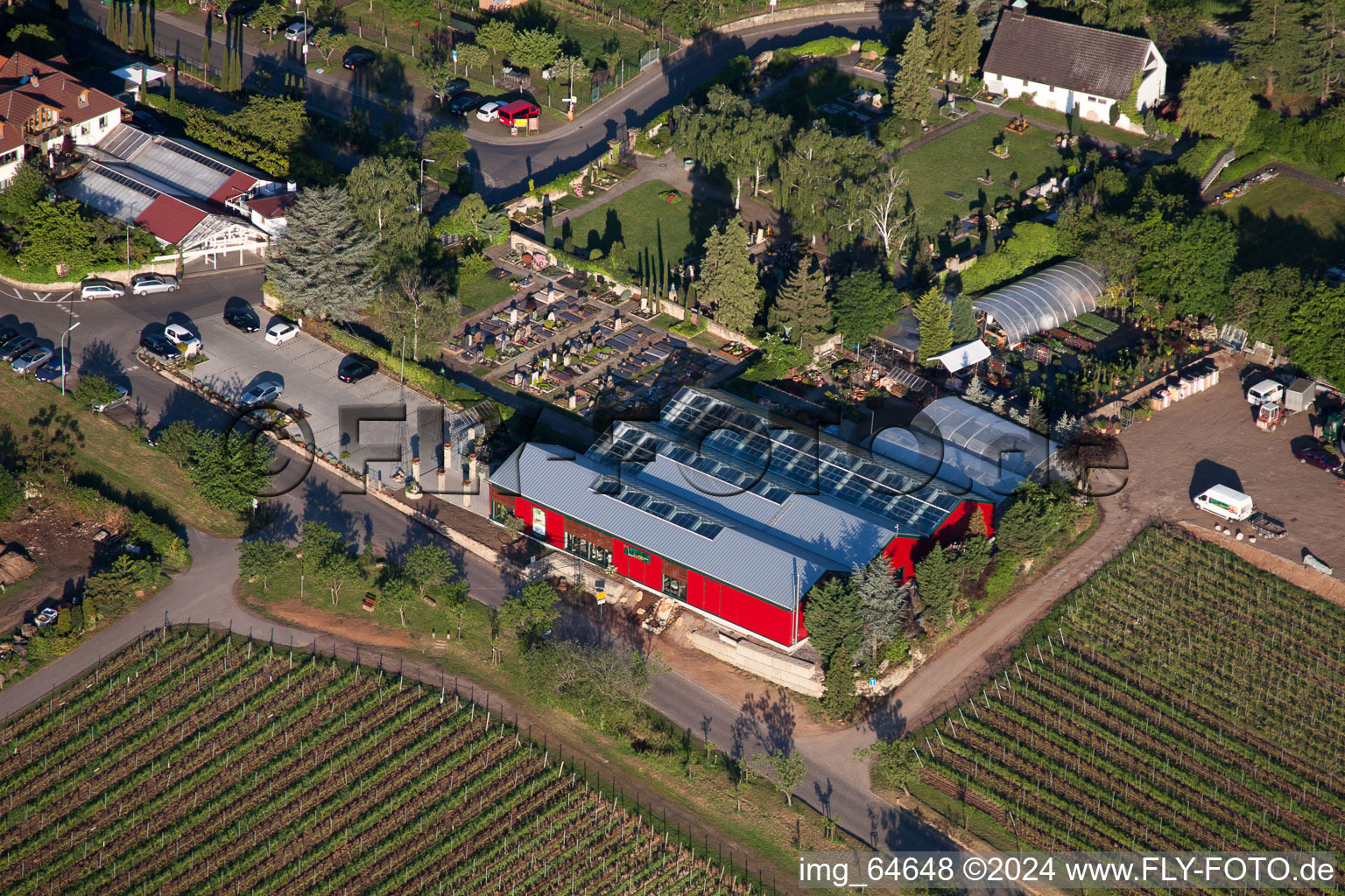 Building of Store plant market Blumen Schupp in Neustadt an der Weinstrasse in the state Rhineland-Palatinate, Germany