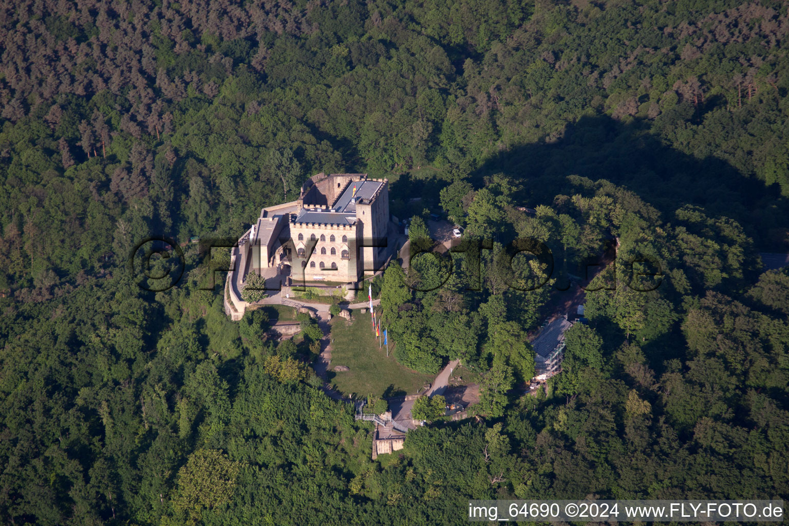 District Diedesfeld in Neustadt an der Weinstraße in the state Rhineland-Palatinate, Germany from the drone perspective