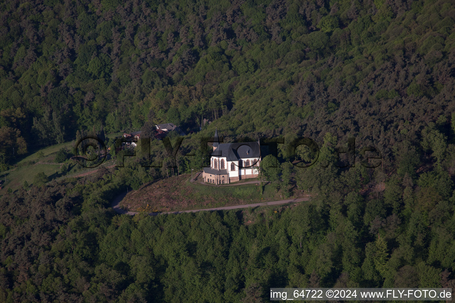 Aerial photograpy of Burrweiler in the state Rhineland-Palatinate, Germany