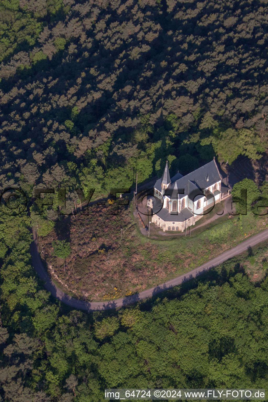 Burrweiler in the state Rhineland-Palatinate, Germany from above