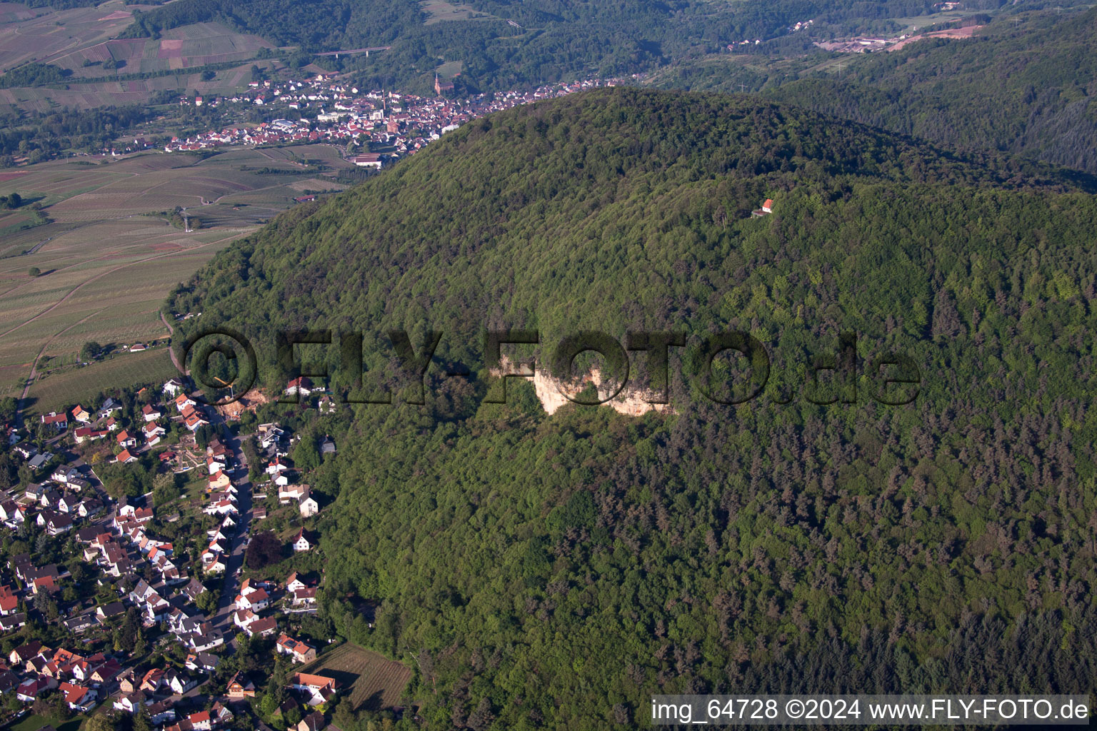 Frankweiler in the state Rhineland-Palatinate, Germany from the drone perspective