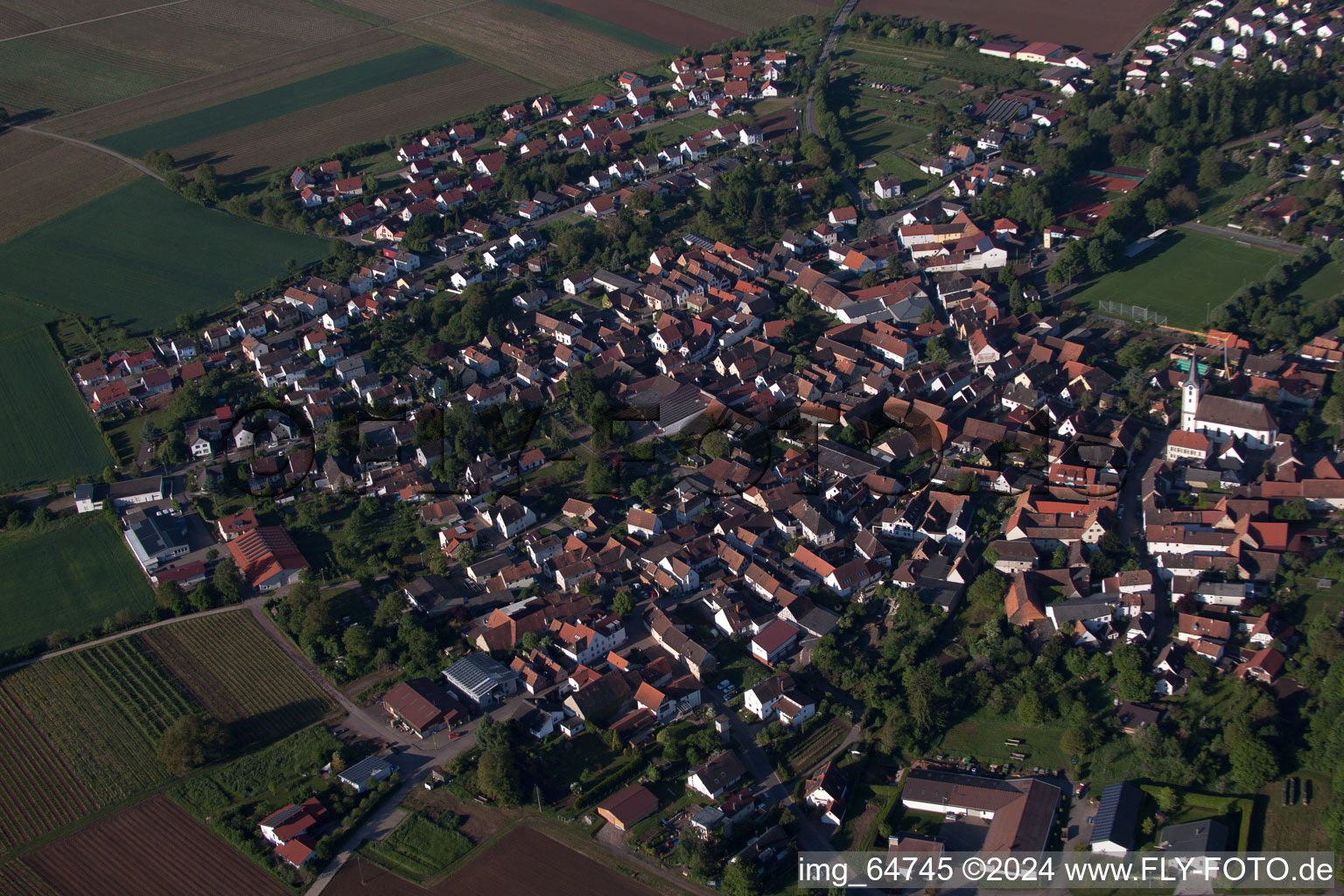 Drone image of District Mörzheim in Landau in der Pfalz in the state Rhineland-Palatinate, Germany