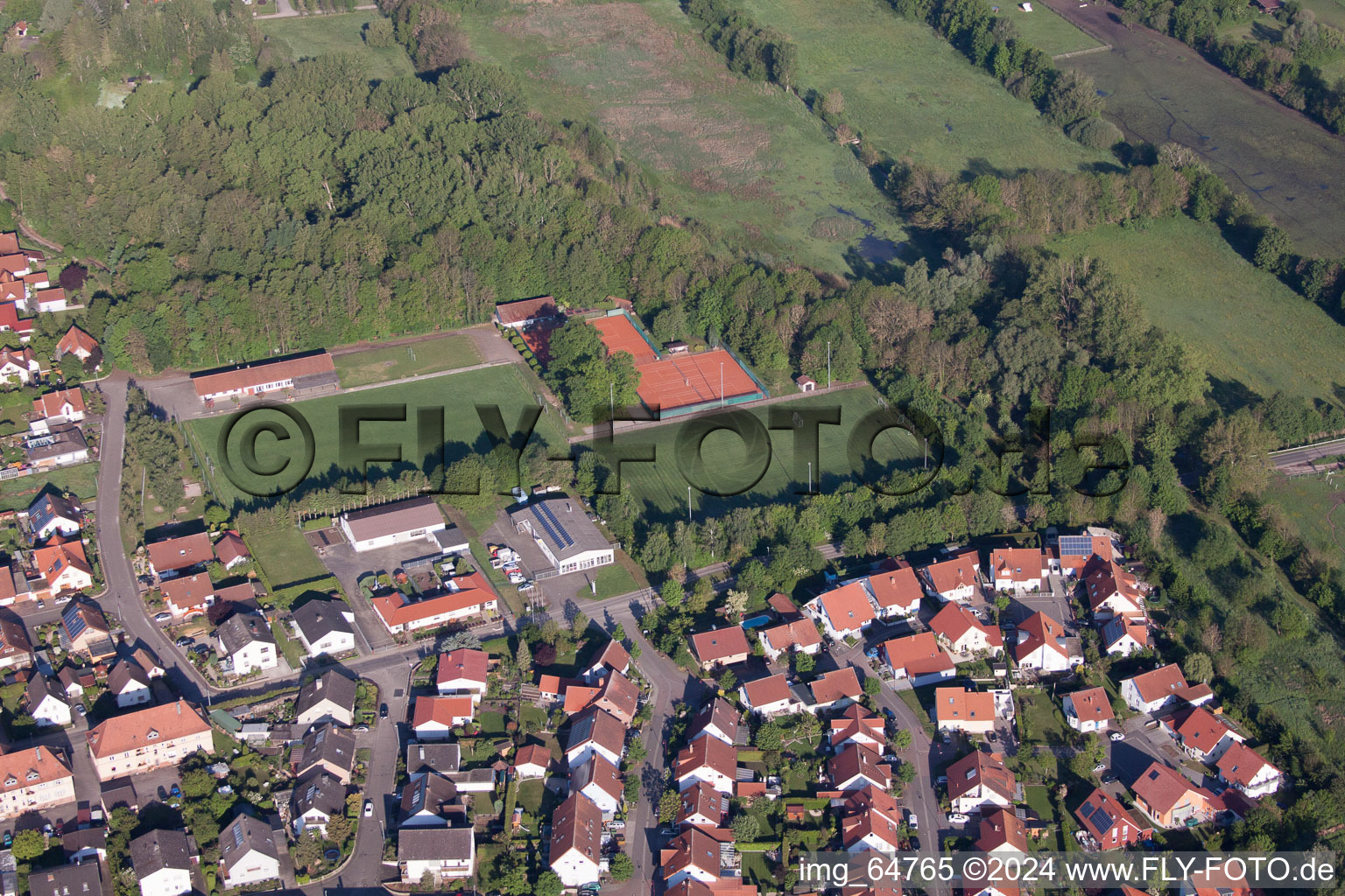 Drone image of Winden in the state Rhineland-Palatinate, Germany