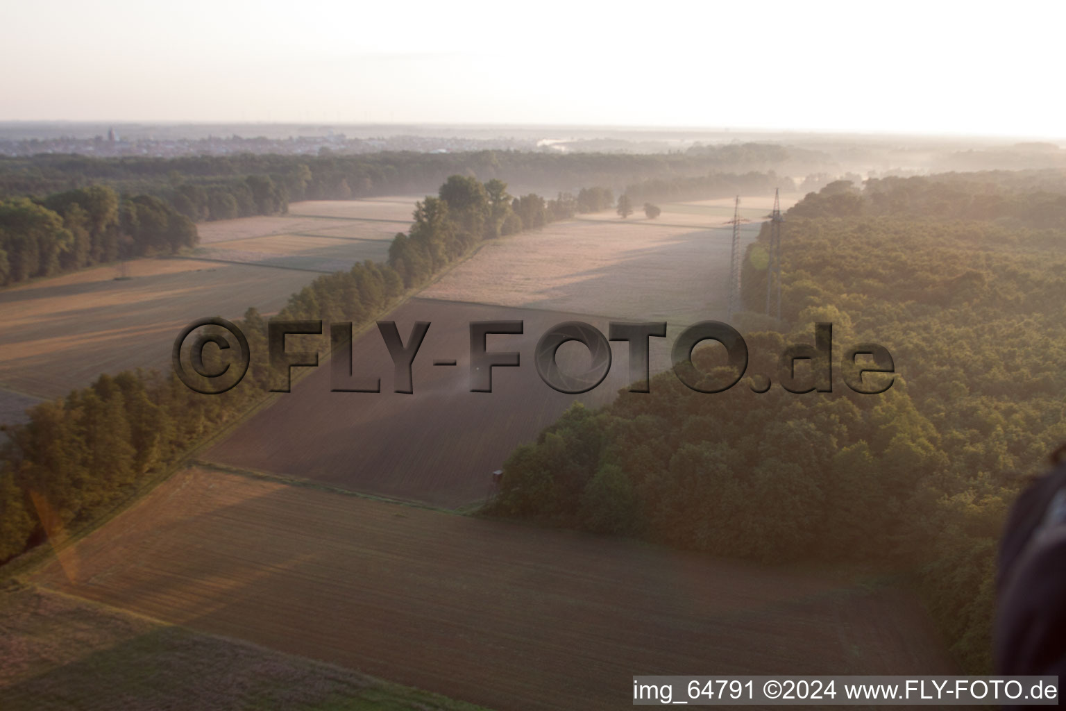 Bird's eye view of Otterbach Valley in Minfeld in the state Rhineland-Palatinate, Germany