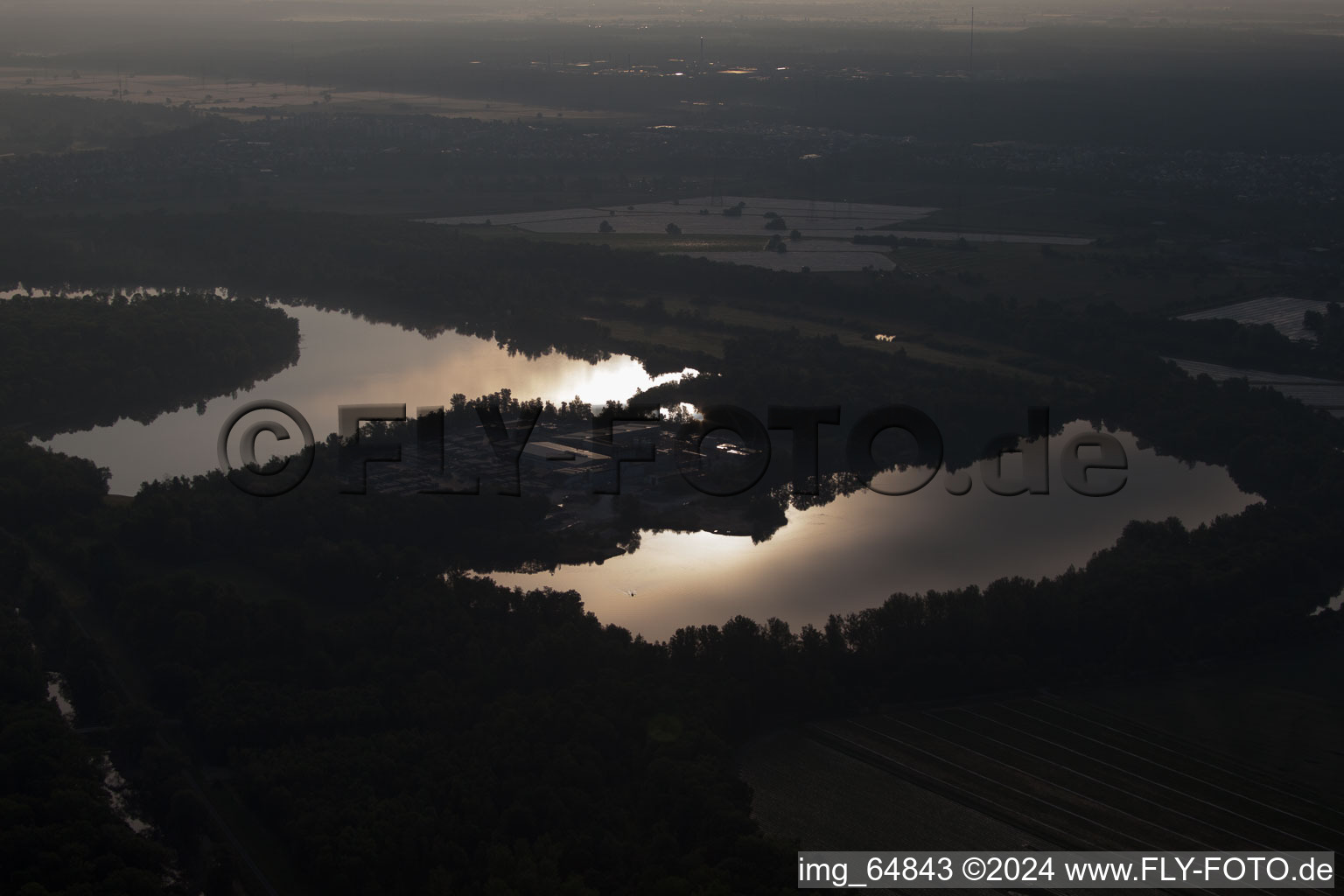 Aerial photograpy of District Eggenstein in Eggenstein-Leopoldshafen in the state Baden-Wuerttemberg, Germany