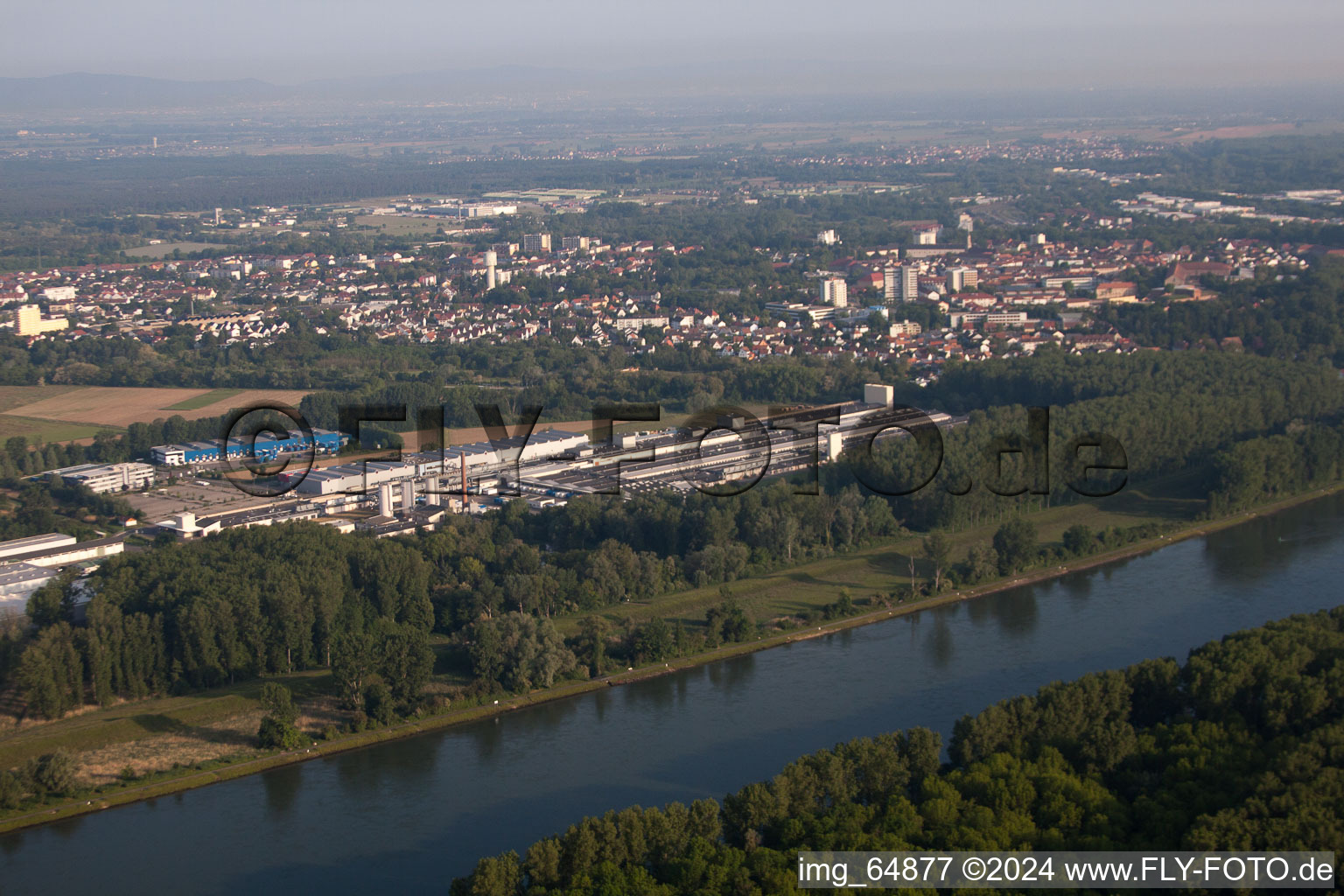 Aerial view of Nolte in the district Sondernheim in Germersheim in the state Rhineland-Palatinate, Germany