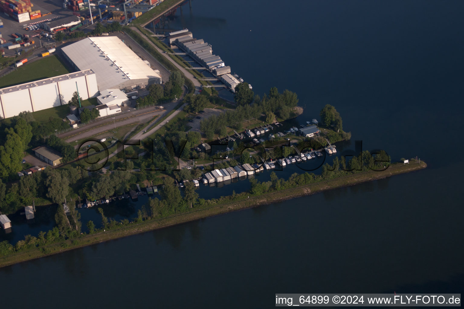 Drone image of Germersheim in the state Rhineland-Palatinate, Germany