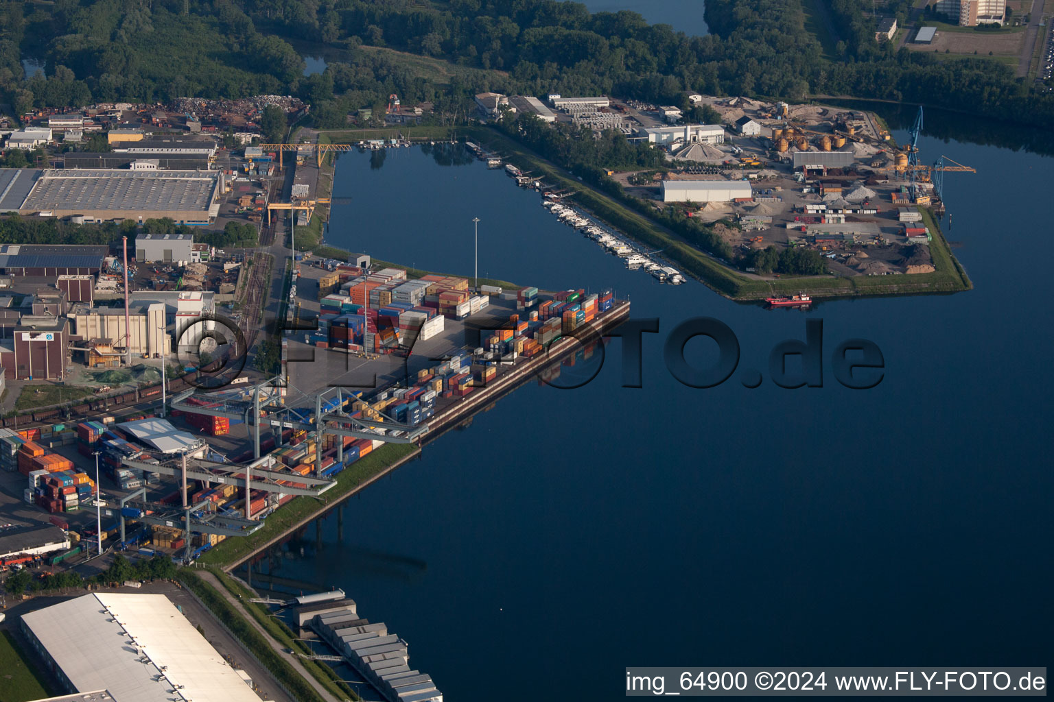 Germersheim in the state Rhineland-Palatinate, Germany from the drone perspective