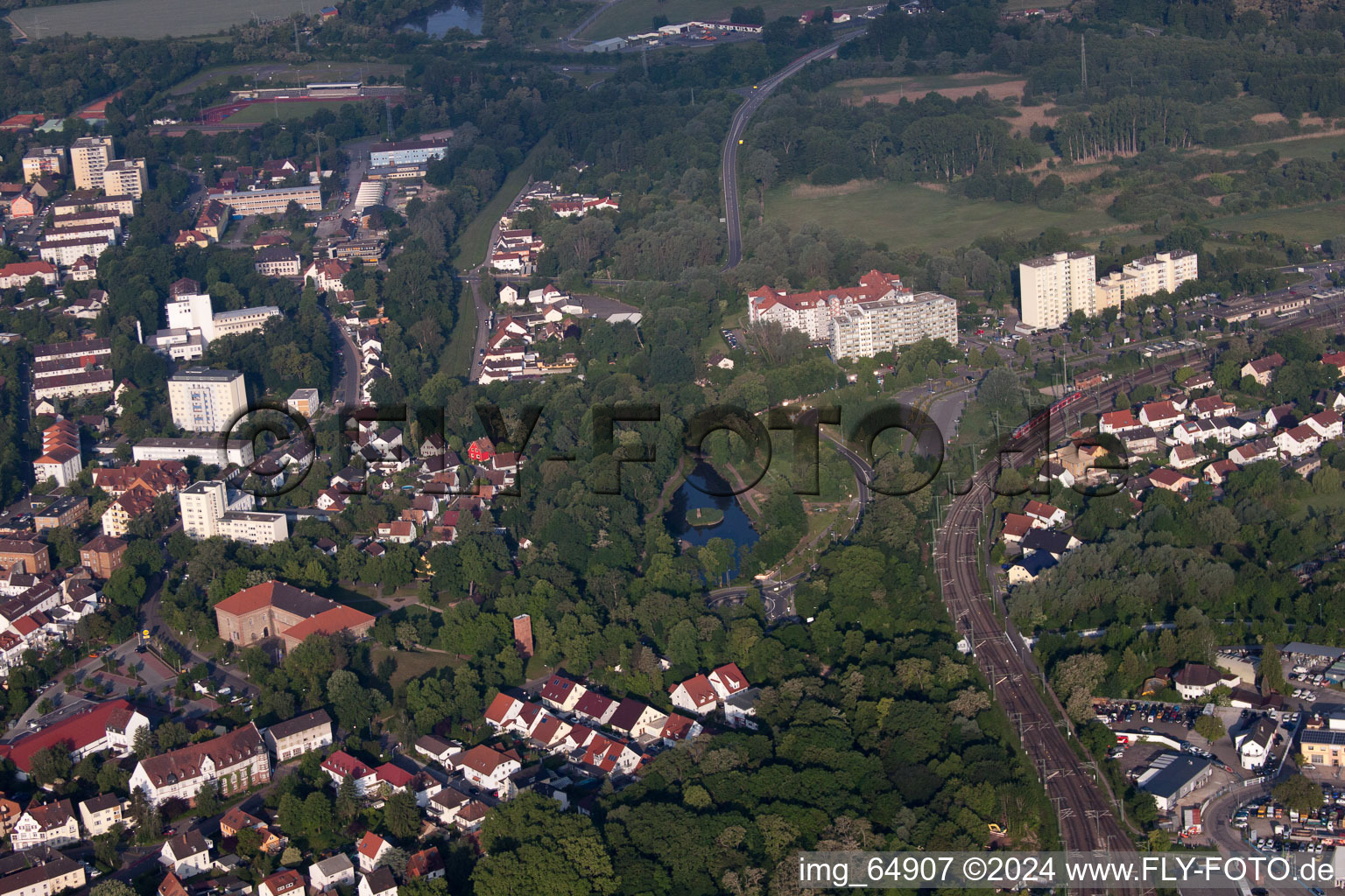 Germersheim in the state Rhineland-Palatinate, Germany out of the air