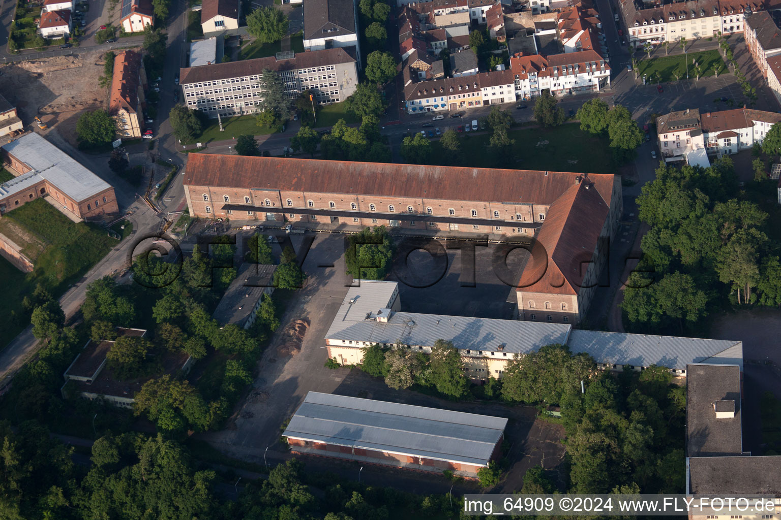 Germersheim in the state Rhineland-Palatinate, Germany from the plane