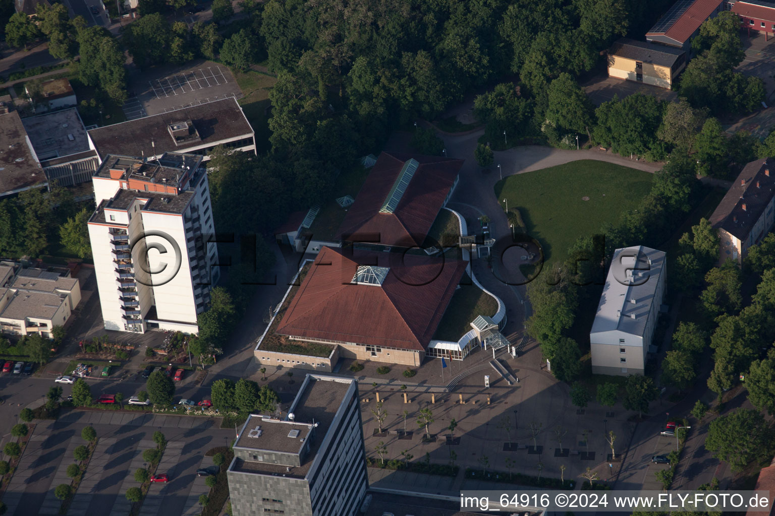 Germersheim in the state Rhineland-Palatinate, Germany seen from a drone