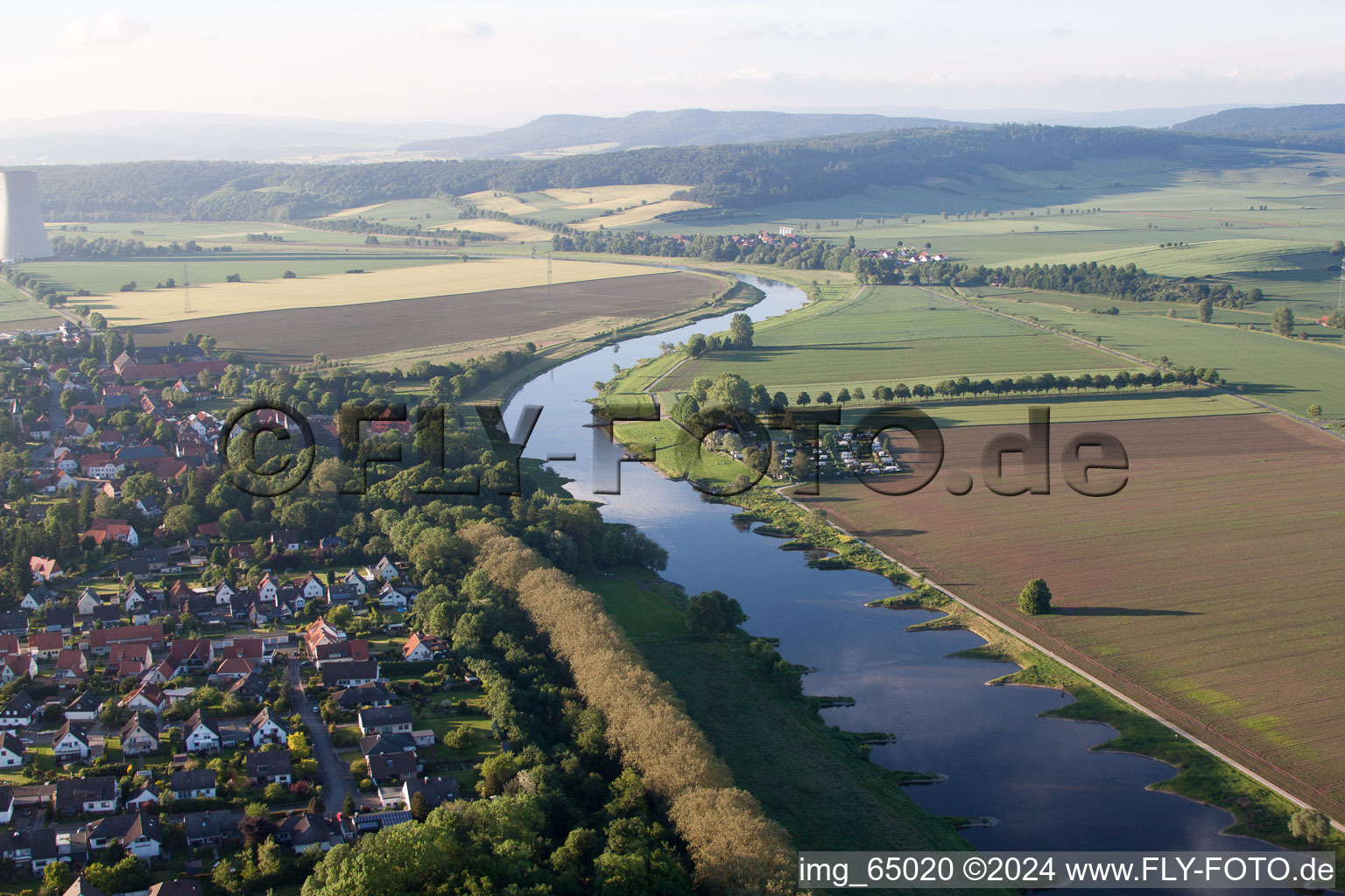 Camping Grohnder Fährhjaus in the district Hajen in Emmerthal in the state Lower Saxony, Germany