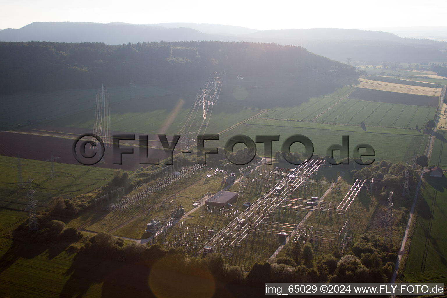 Grohnde substation in Emmerthal in the state Lower Saxony, Germany