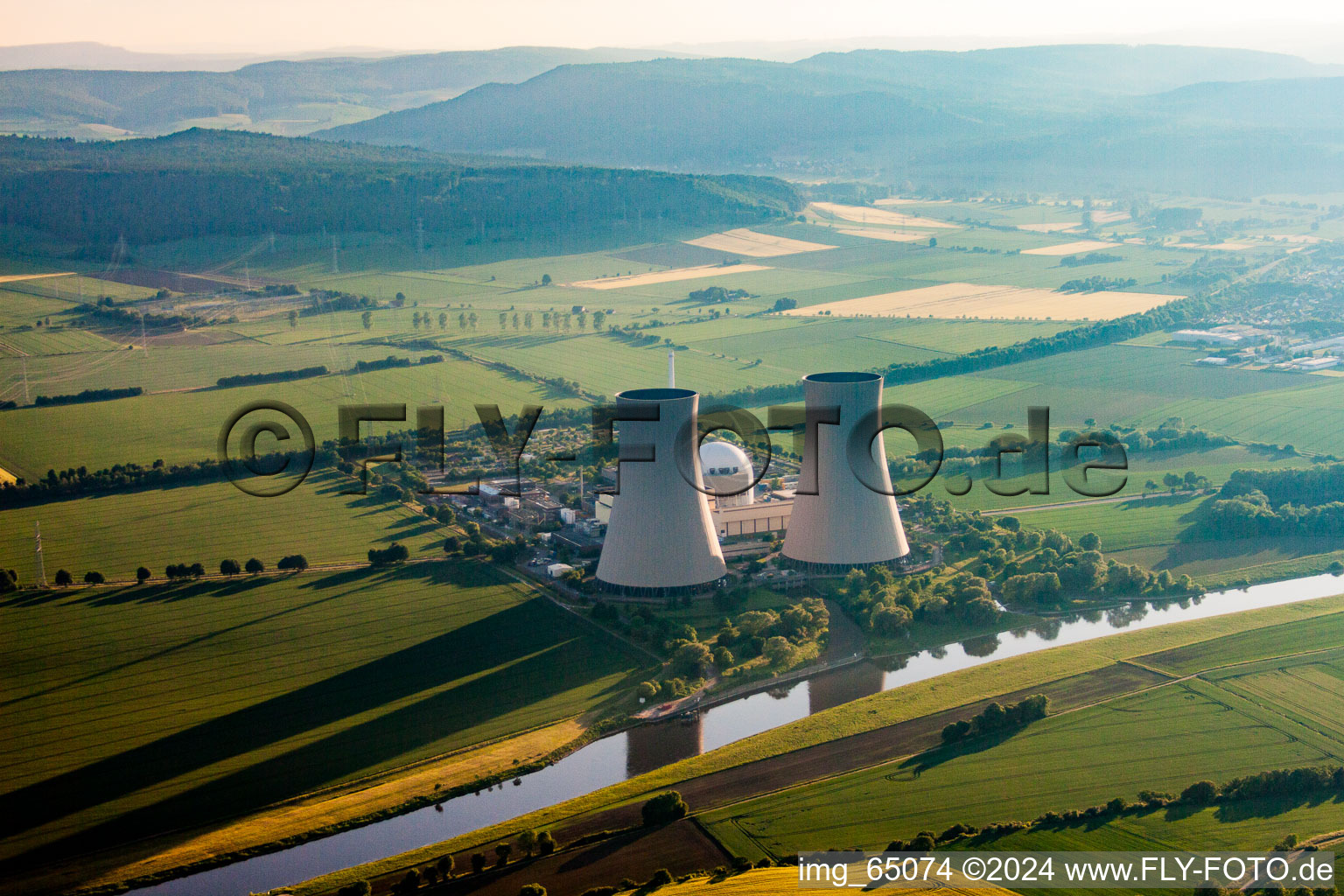 Nuclear power from the East in the district Grohnde in Emmerthal in the state Lower Saxony, Germany