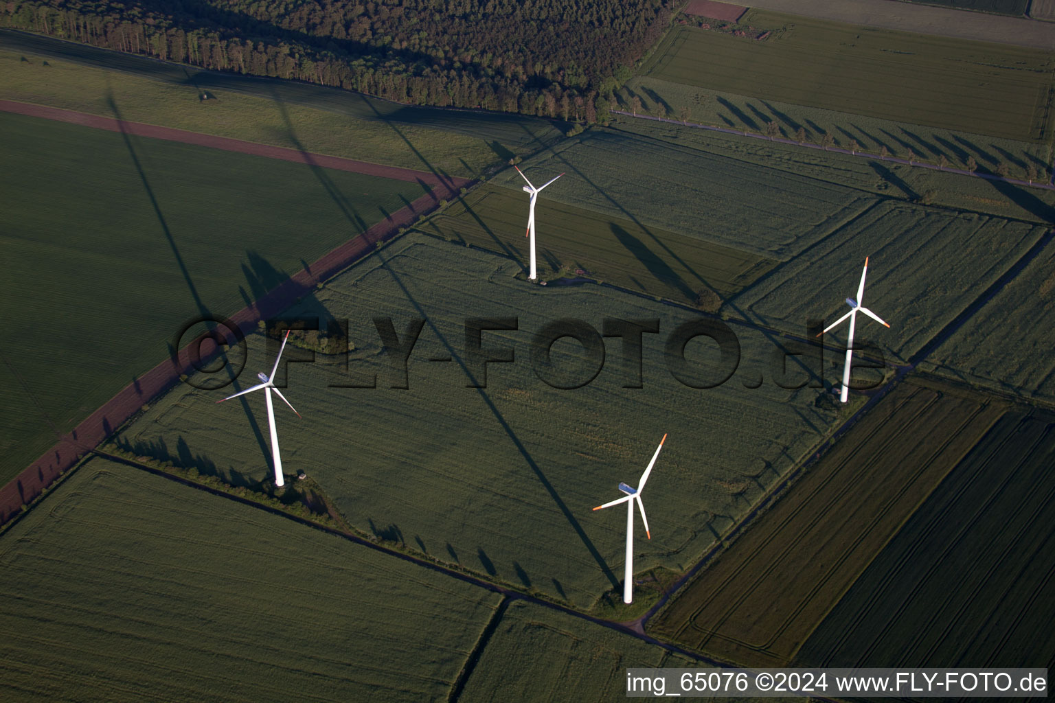 Aerial view of Ottenstein in the state Lower Saxony, Germany