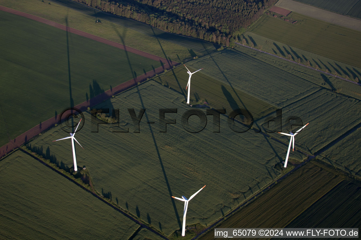 Aerial photograpy of Ottenstein in the state Lower Saxony, Germany