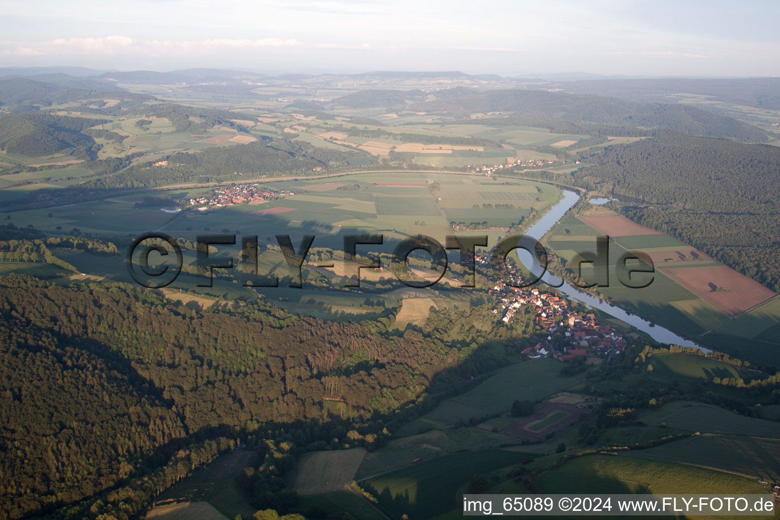 Oblique view of Brevörde in the state Lower Saxony, Germany