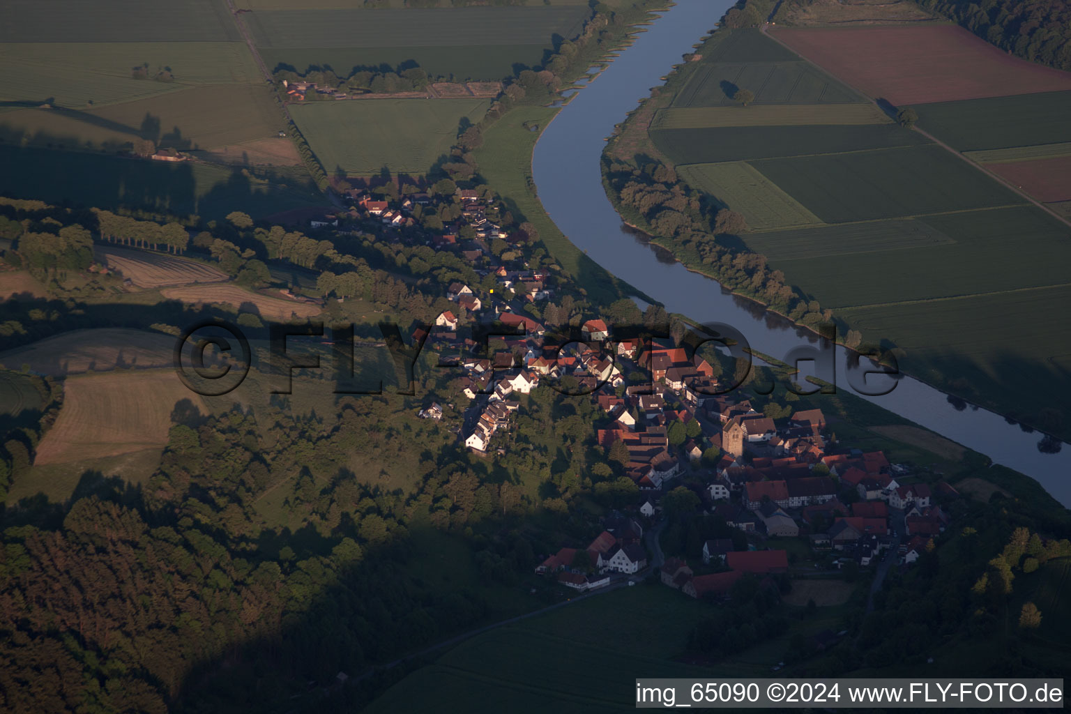 Brevörde in the state Lower Saxony, Germany from above