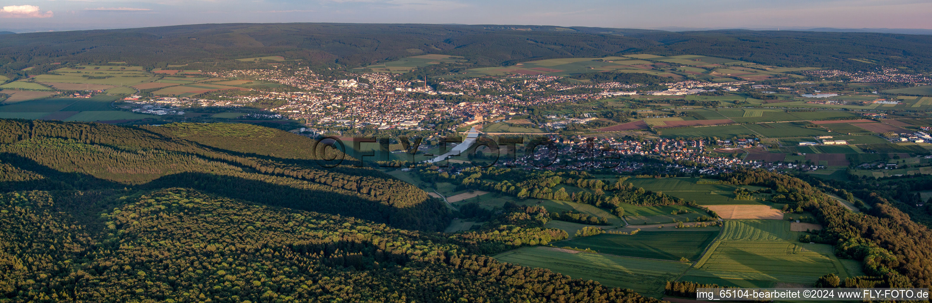 Panorama in Holzminden in the state Lower Saxony, Germany