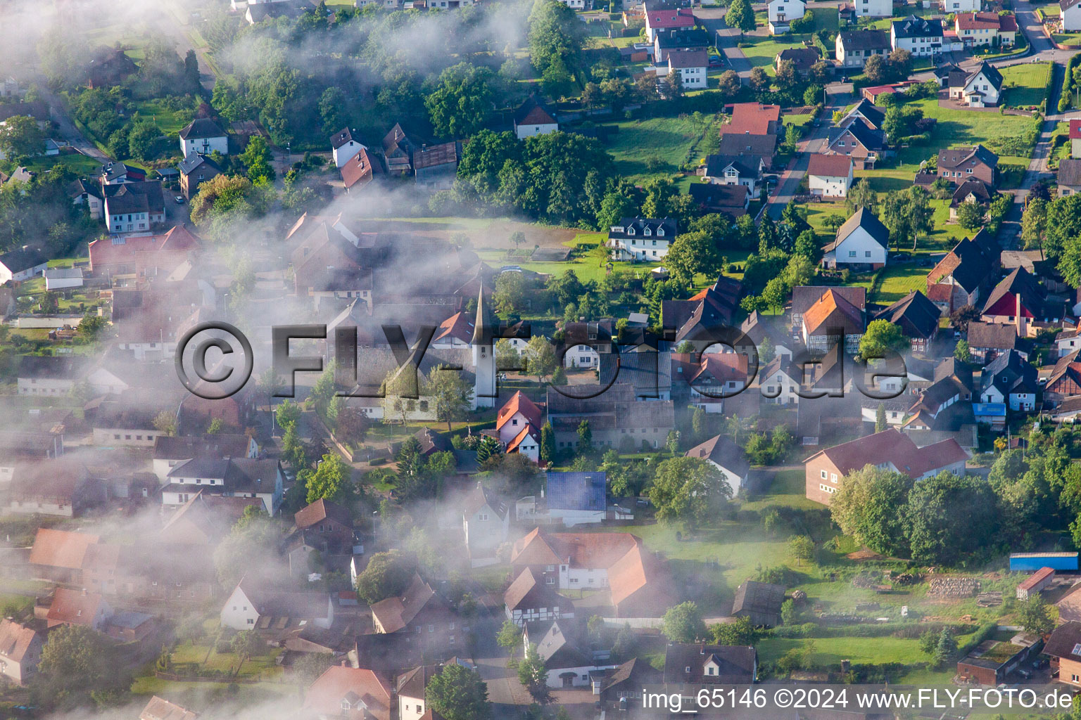 Aerial view of Fürstenau in the state North Rhine-Westphalia, Germany