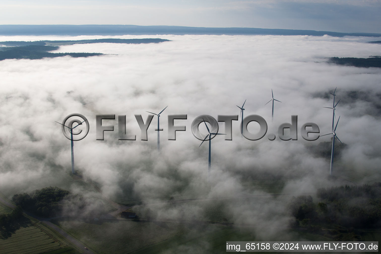 Oblique view of Hohehaus in the state North Rhine-Westphalia, Germany