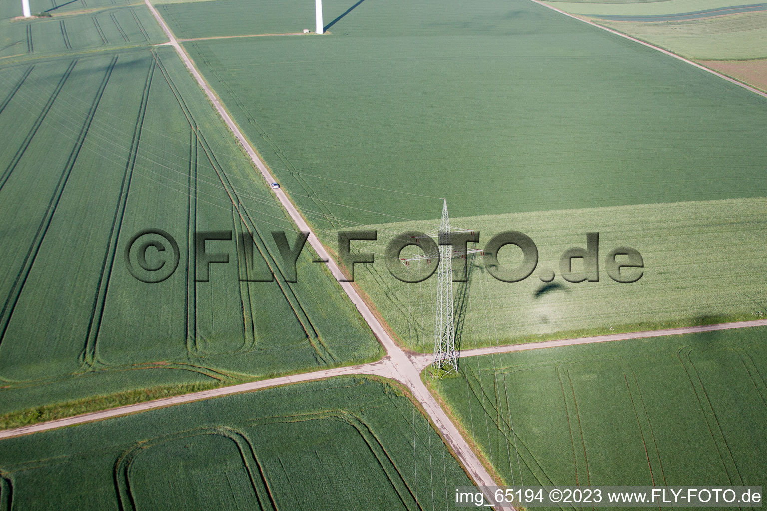 Aerial view of Bredenborn in the state North Rhine-Westphalia, Germany