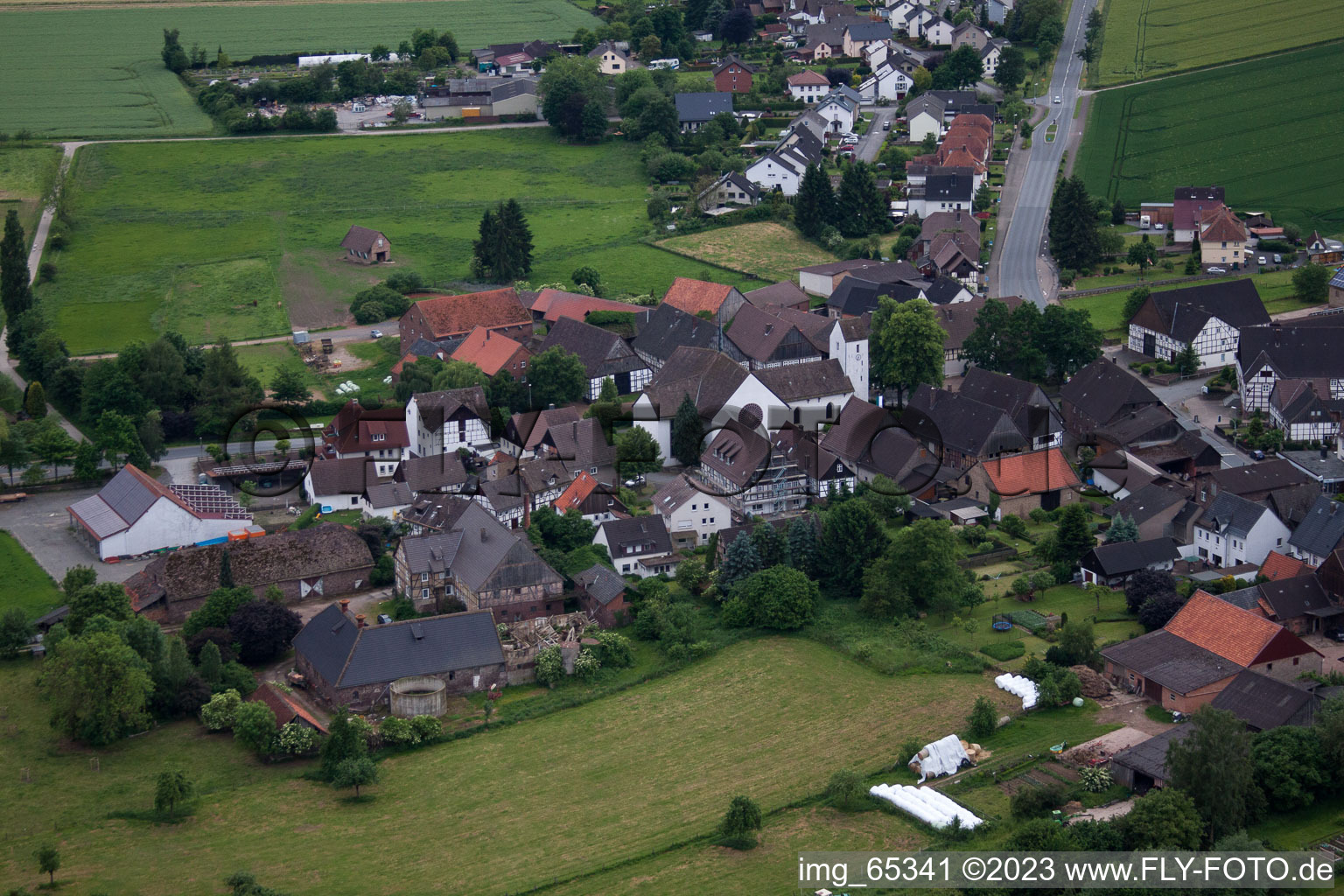 Godelheim in the state North Rhine-Westphalia, Germany seen from above