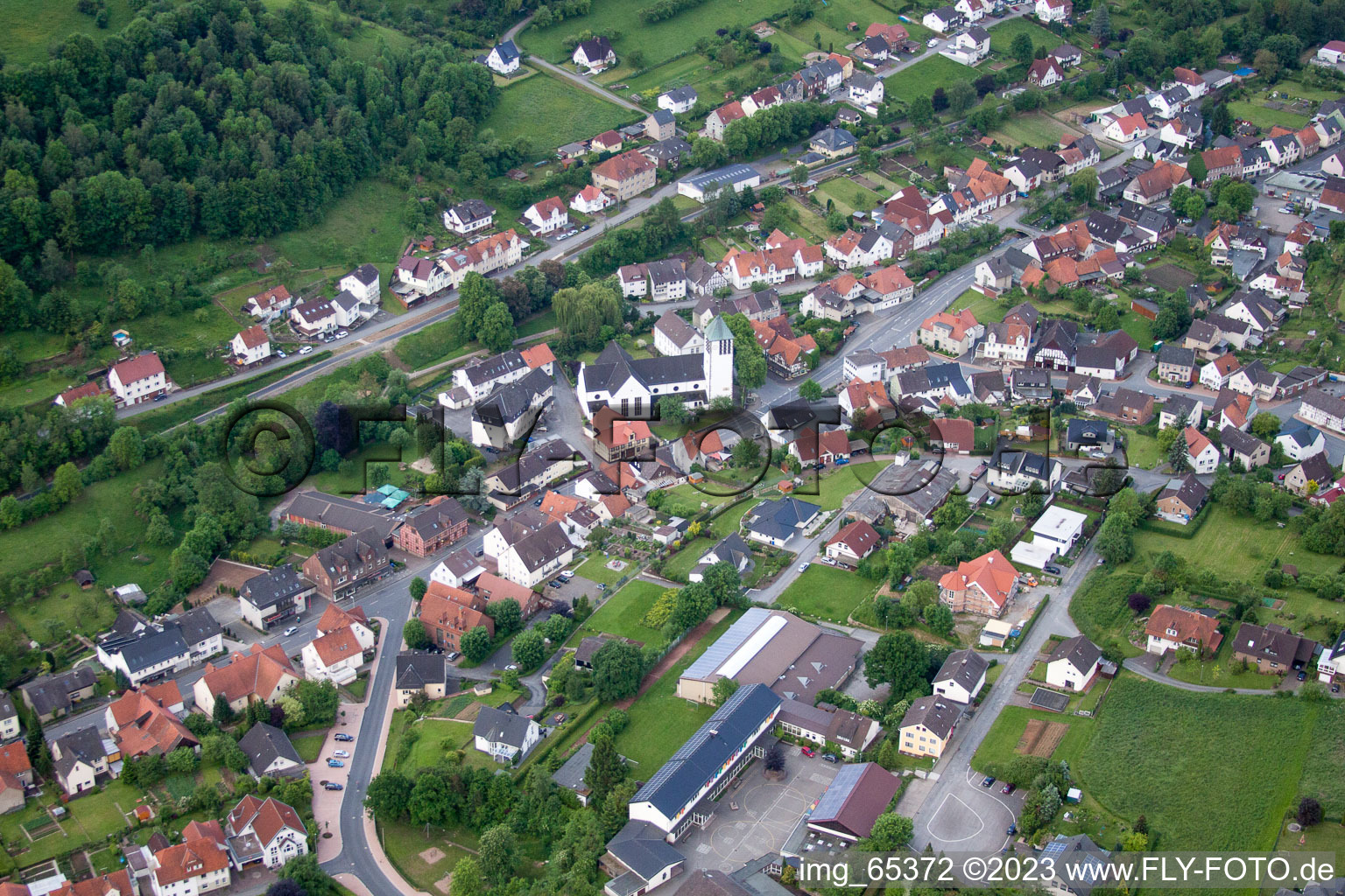 Aerial photograpy of Dalhausen in the state North Rhine-Westphalia, Germany