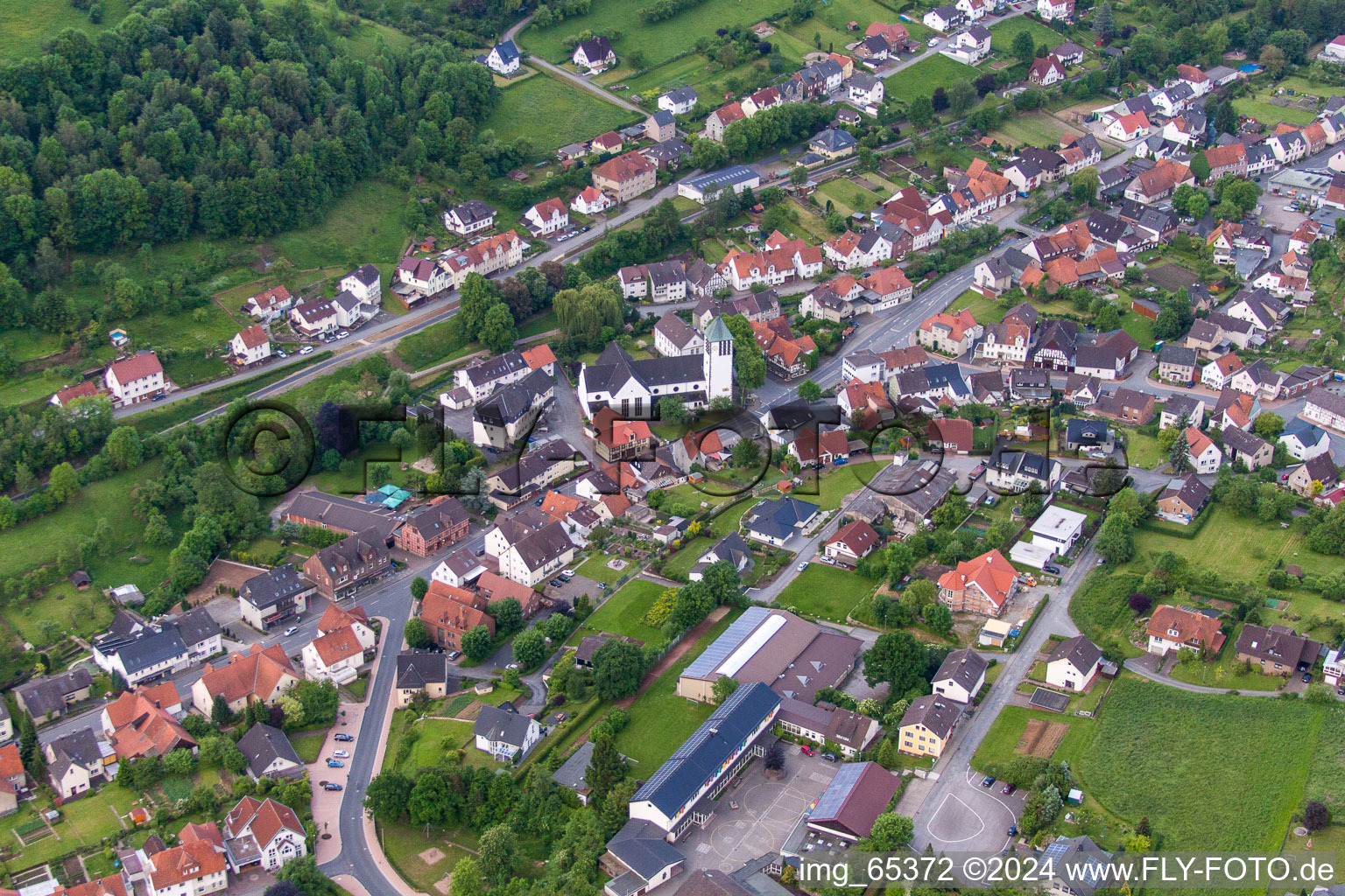 Aerial photograpy of Dalhausen in the state North Rhine-Westphalia, Germany