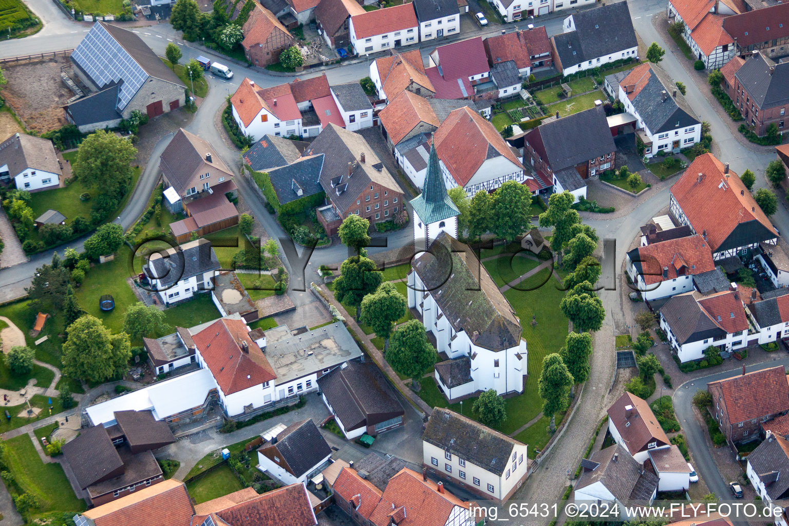 Church building in the village of in the district Erkeln in Brakel in the state North Rhine-Westphalia